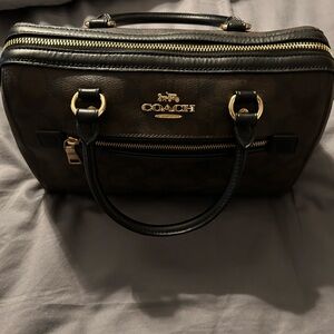 Coach Black and Gold Satchel